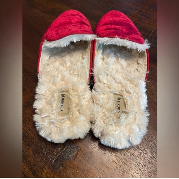 Birdies Phoebe Red Vegan Velvet Slip Ons Slipper Shoes Size 8.5 - Picture 4 of 4
